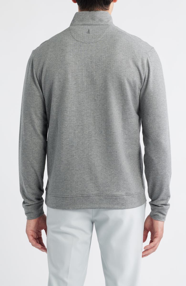 johnnie-O Rubin Herringbone Quarter Zip, Alternate, color, Charcoal