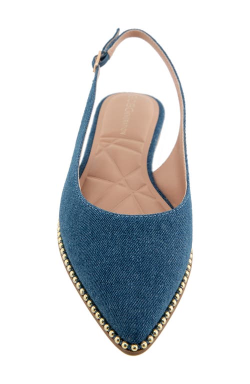 Bcbg Valerie Slingback Pointed Toe Flat In Dark Denim
