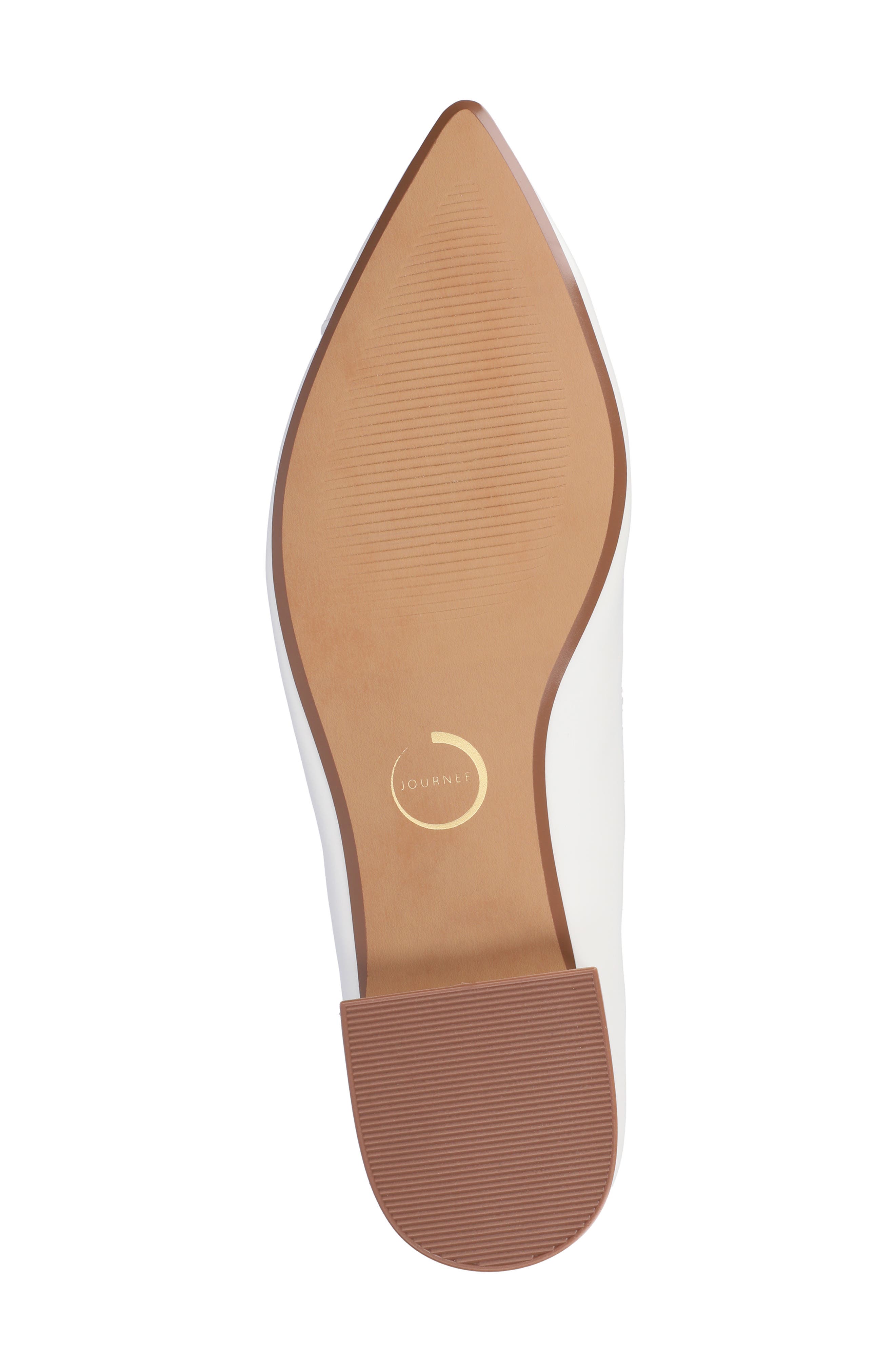 Carmin Pointed Toe Flat, Alternate, color, WHITE