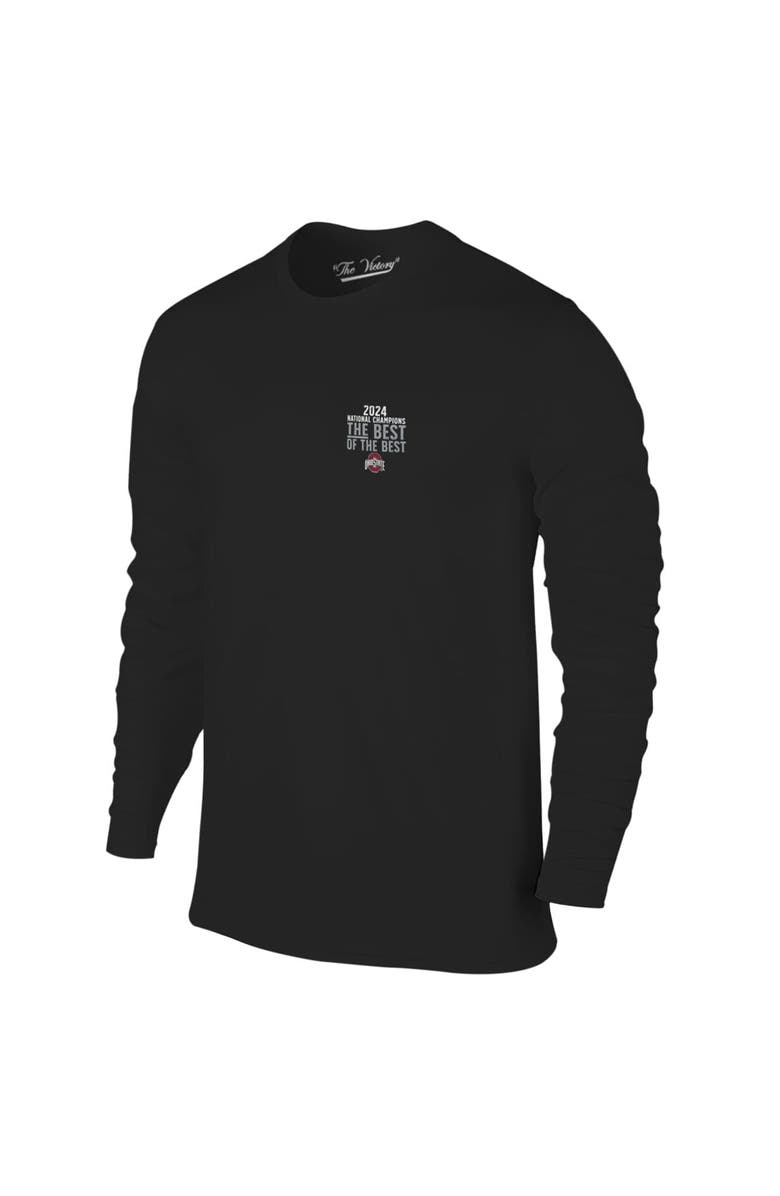 VICTORY LABEL Men's Black Ohio State Buckeyes College Football Playoff 2024 National Champions Score Long Sleeve T-Shirt, Alternate, color,