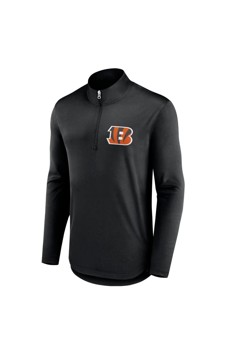 FANATICS Men's Fanatics Branded Black Cincinnati Bengals Quarterback Quarter-Zip Top, Alternate, color, 