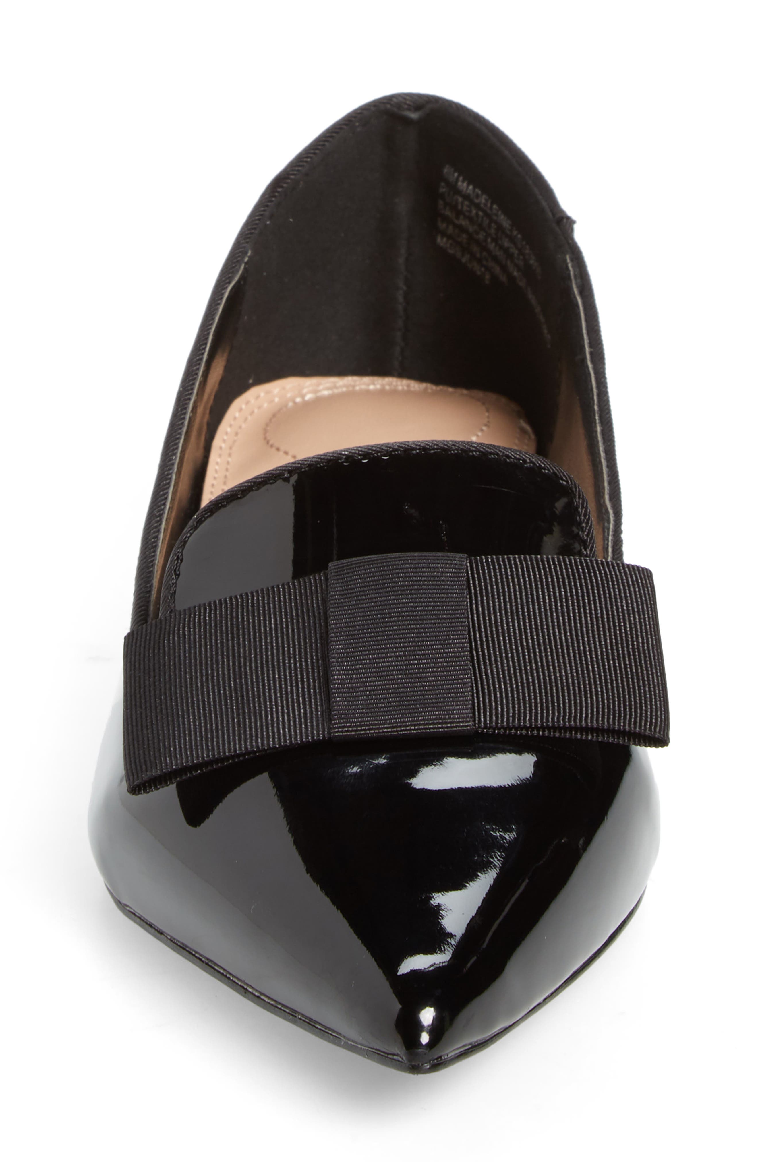 Madeleine Pointy Toe Flat, Alternate, color, BLACK PATENT