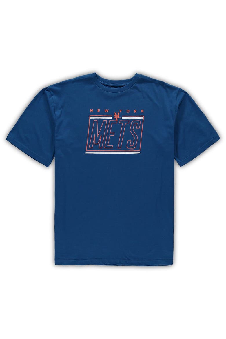 Men's Concepts Sport Royal/Heathered Charcoal New York Mets Big & Tall T-Shirt & Shorts Sleep Set, Alternate, color, Royal