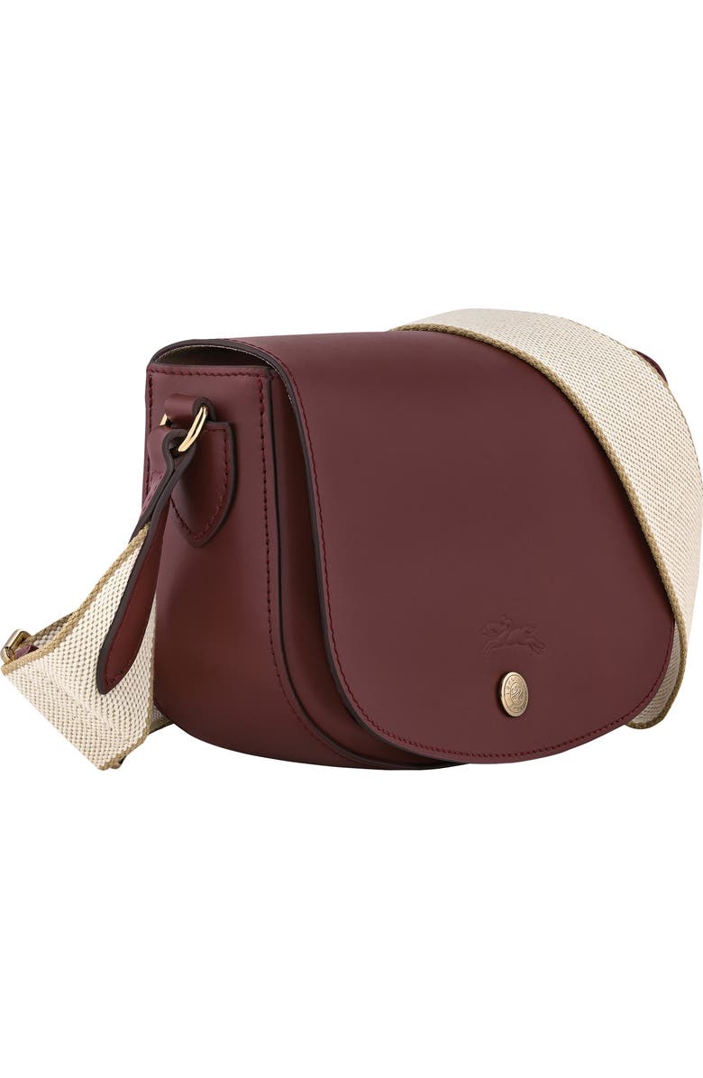 Longchamp Small Empure Leather Crossbody Bag, Alternate, color, Burgundy