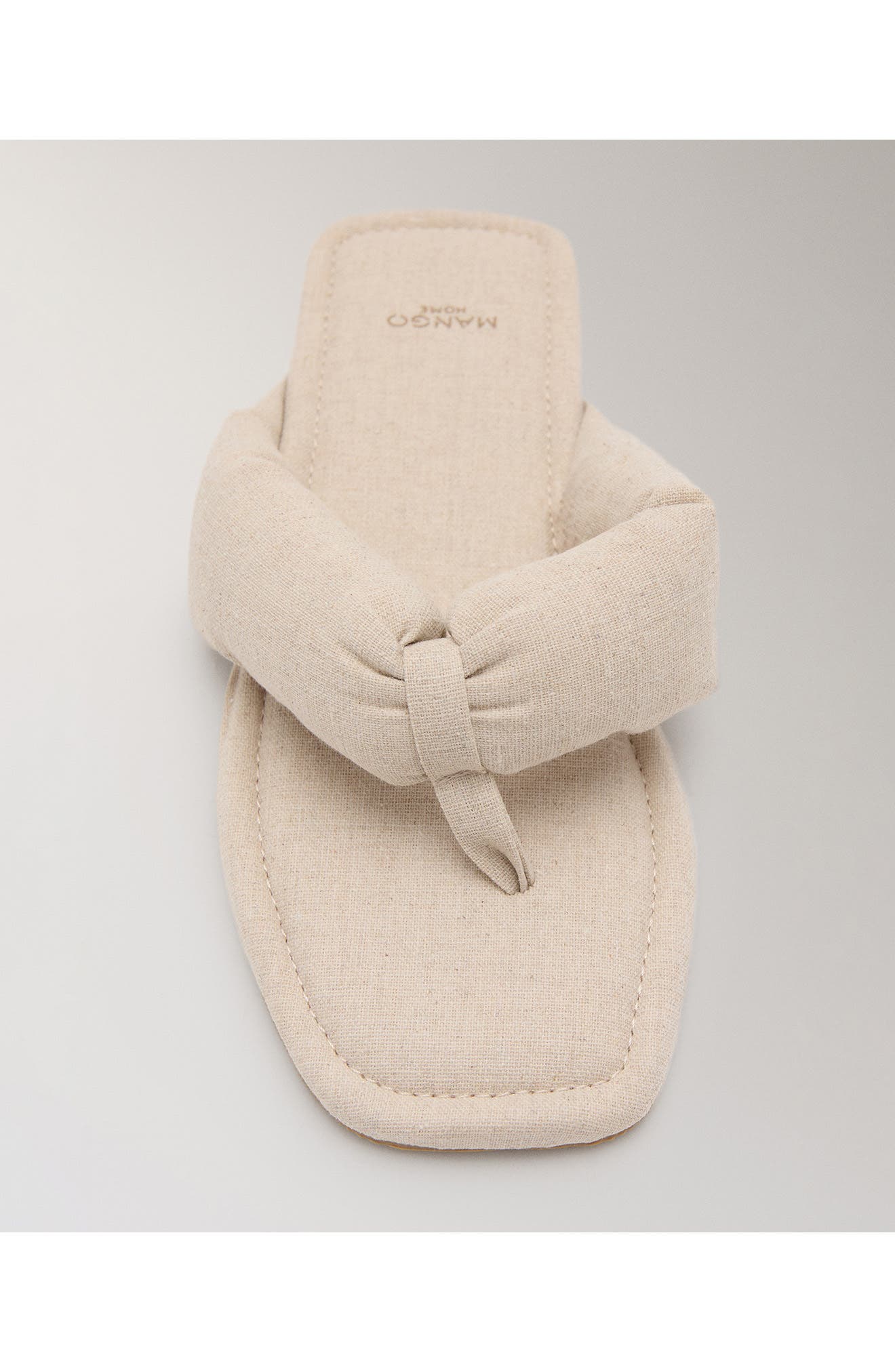 MANGO Padded Flip Flop, Alternate, color, Beige
