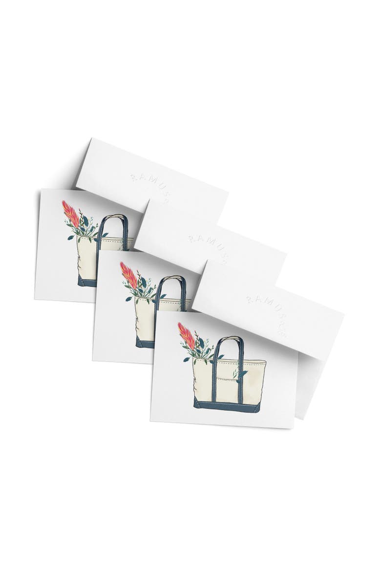 Everyday Greeting Card Pack (3ct) "Tote Bag With Flowers", Main, color, Multi-Pack