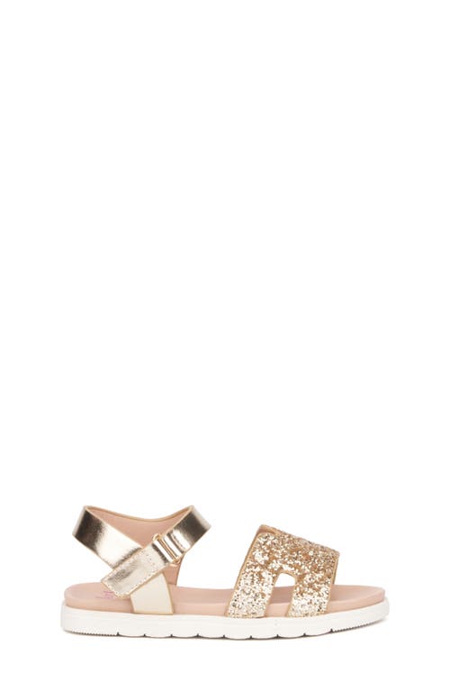 Olivia Miller Kids' Glitter Glow Sandal In Gold