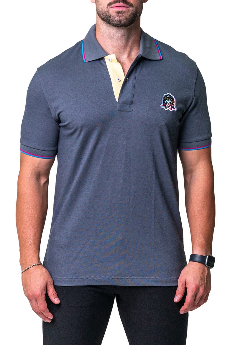 Maceoo Mozart Tipped Cotton Piqué Polo (Men) | Nordstromrack