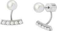 AllSaints Imitation Pearl Front/Back Earrings