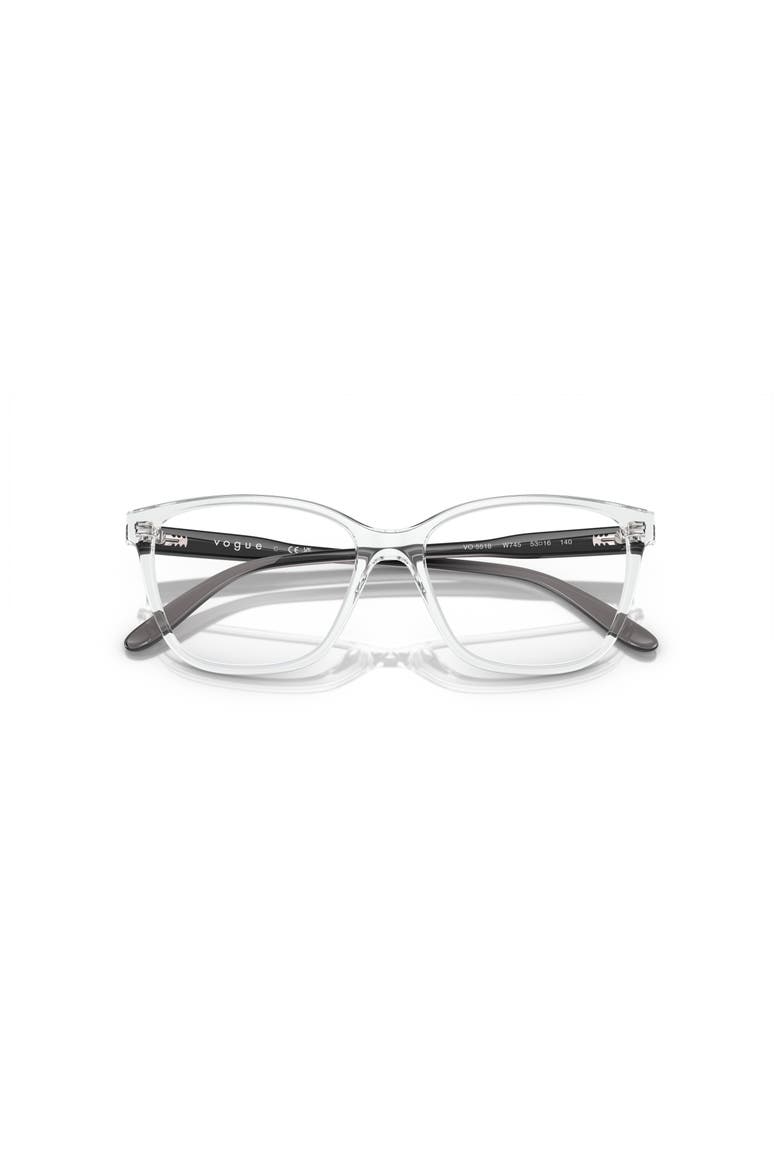 53mm Rectangle optical glasses, Alternate, color, Transparent