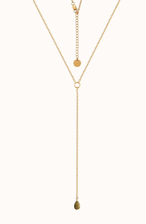Joiana Jewelry Rolo Lariat Drop Necklace In Green