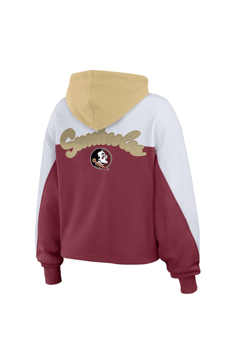 WEAR by Erin Andrews Women's WEAR by Erin Andrews Garnet Florida State Seminoles Color-Block Full-Zip Hoodie, Alternate, color, 