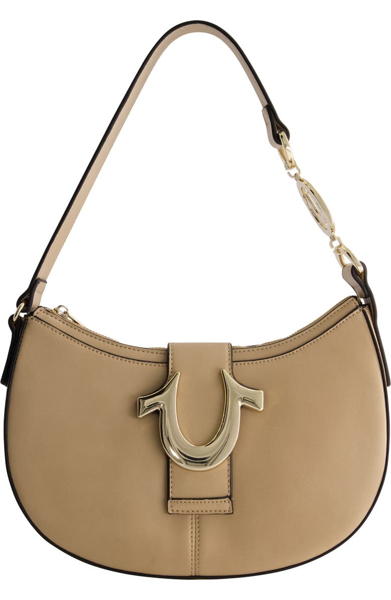 True Religion Horseshoe Strap Crescent Shoulder Bag, Main, color,