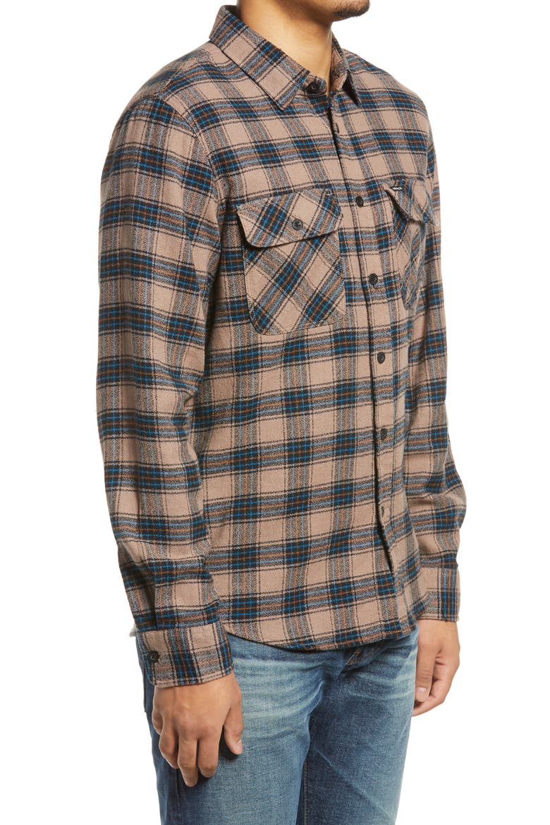 Bowery Plaid Flannel Button-Up Shirt, Alternate, color, PINK