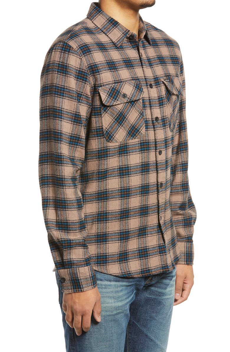 Brixton Bowery Plaid Flannel Button-Up Shirt, Alternate, color,
