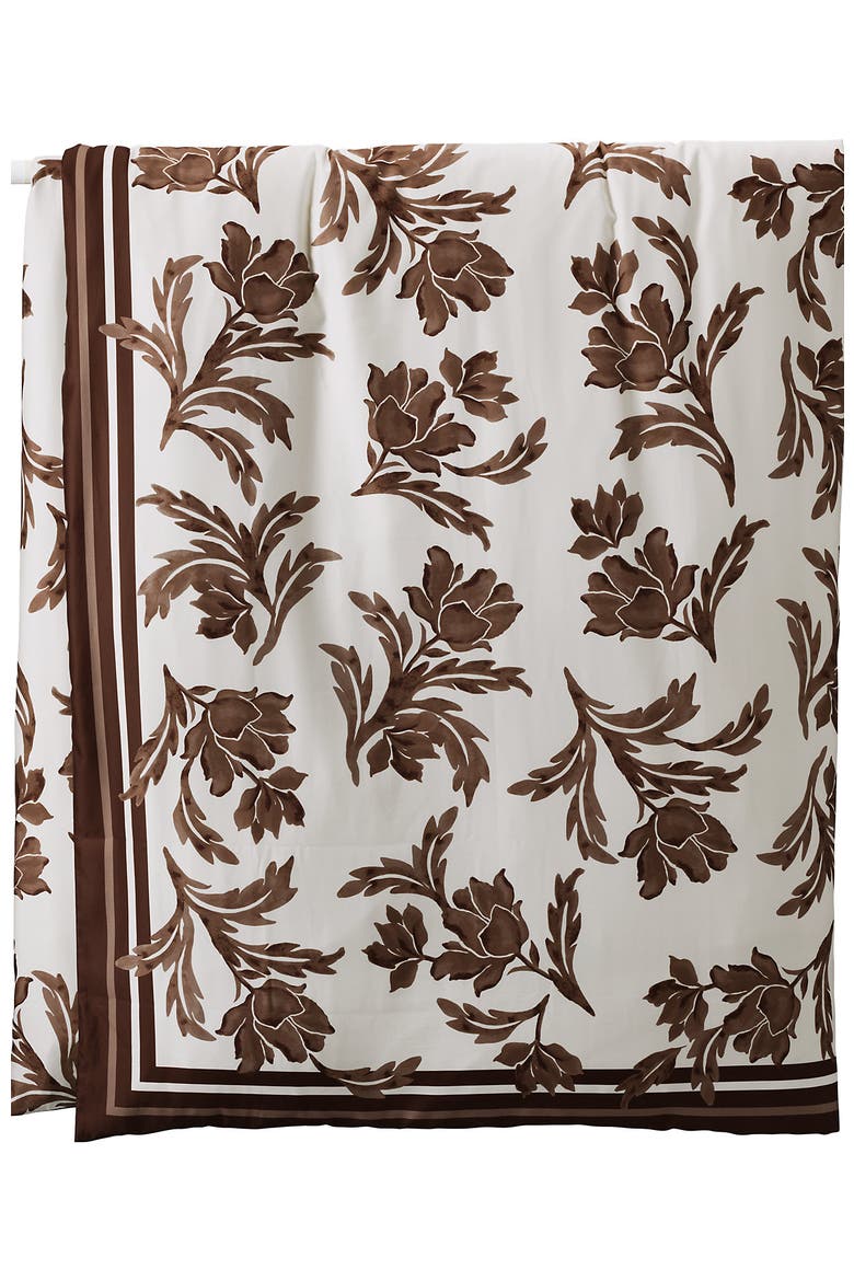 700 Thread Count Luxe Sateen Egyptian Cotton No Iron Bed Pillow Sham, Alternate, color, Dark Walnut Elegant Floral