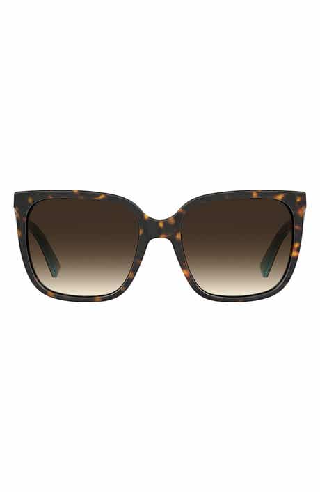 Love Moschino 56mm Gradient Rectangular Sunglasses