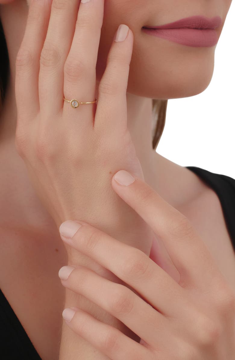 Bony Levy Iris Aquamarine Bezel Stacking Ring, Alternate, color, 