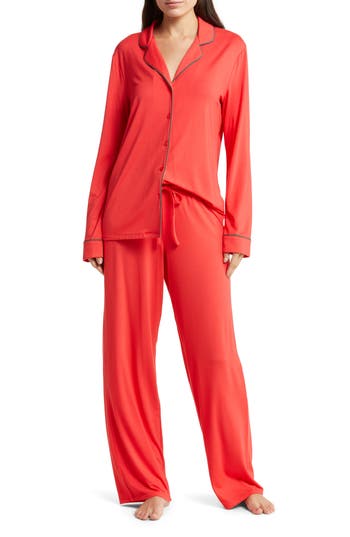Nordstrom Moonlight Eco Knit Pajamas In Red