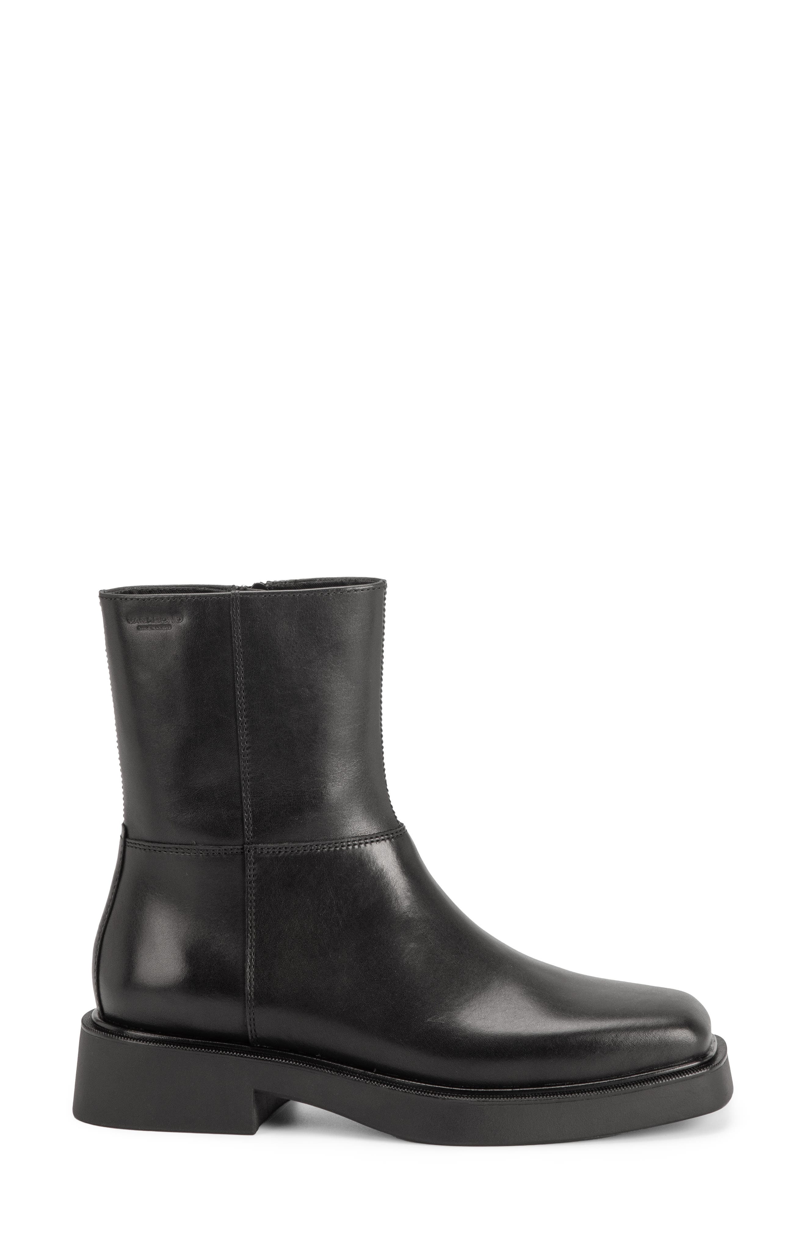 Jillian Leather Boot, Alternate, color, BLACK