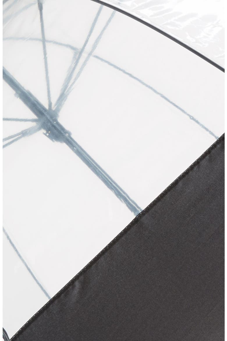 'Moustache' Bubble Umbrella, Alternate, color, BLACK