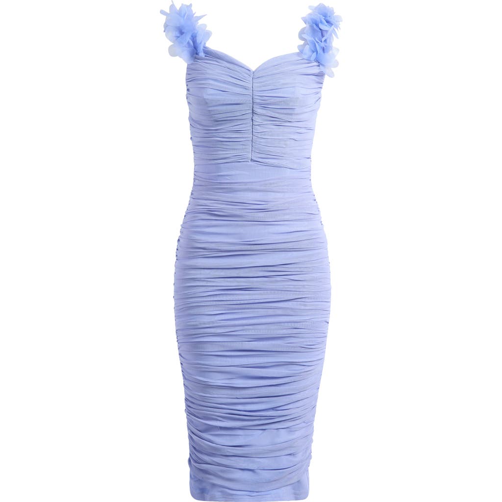 Lipsy Ruched Mesh Midi Dress