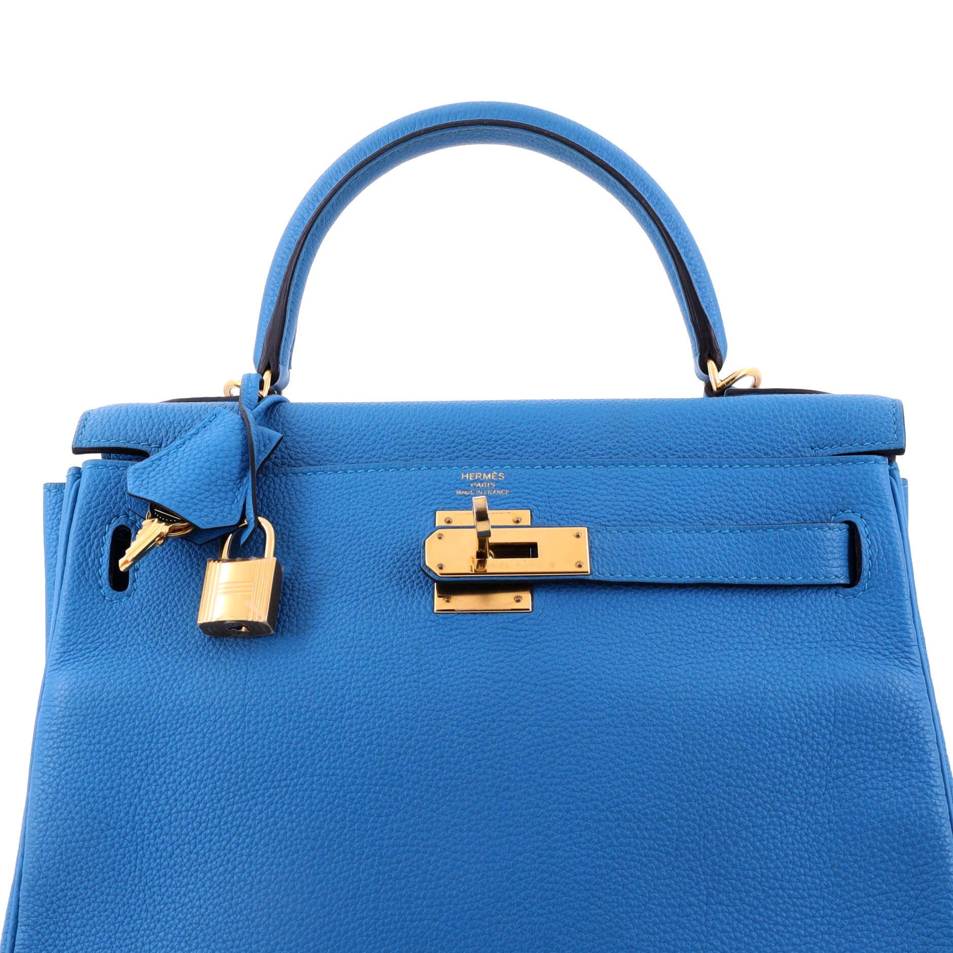Kelly Handbag Blue Togo with Gold Hardware 28, Alternate, color, Blue