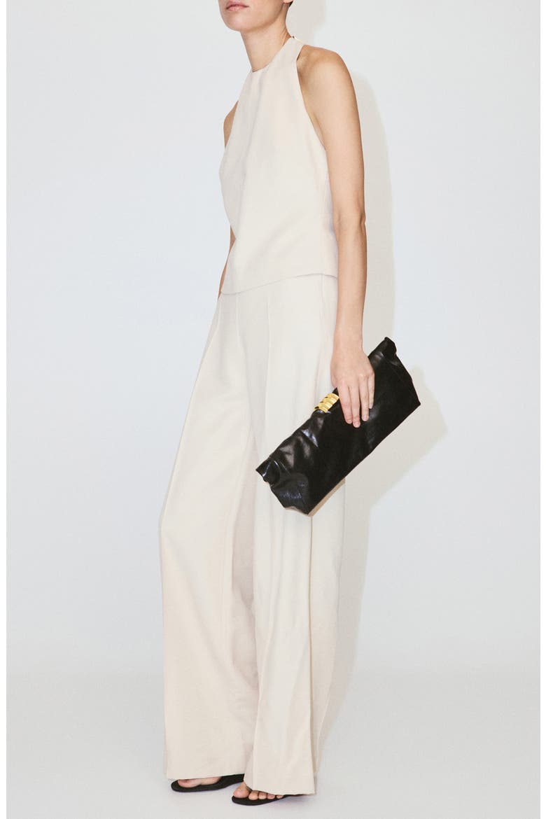Halter Neck Jumpsuit, Main, color, BEIGE