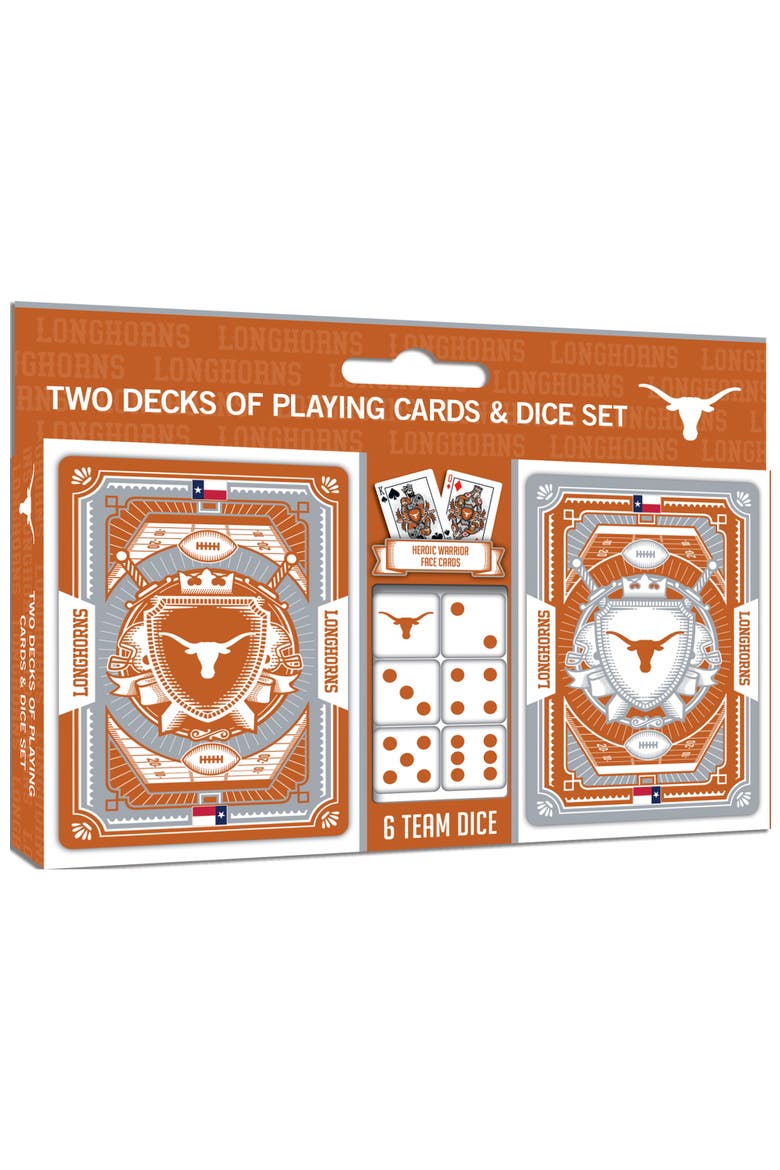 Texas Longhorns Playing Cards & Dice, Main, color, Multicolor