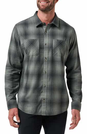 TravisMathew Cloud Plaid Flannel Button-Up Shirt