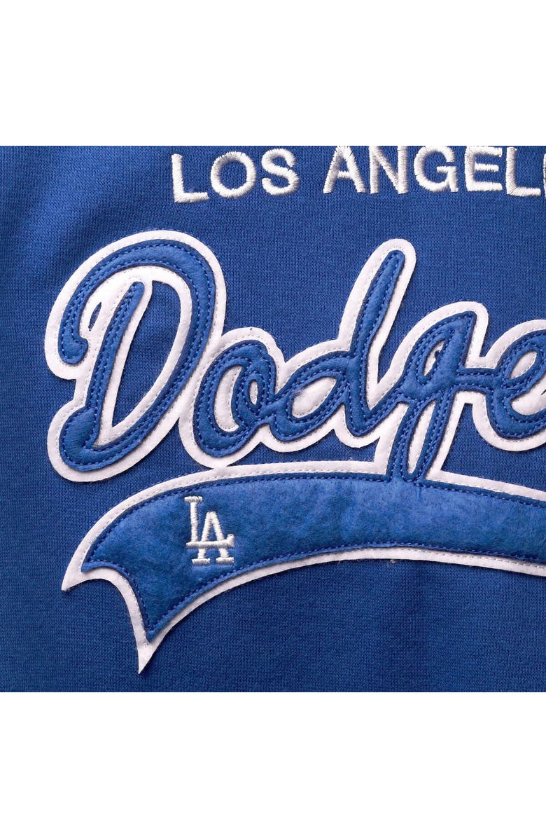 SOFT AS A GRAPE Women's Soft as a Grape Royal Los Angeles Dodgers Plus Size Side Split Pullover Hoodie, Alternate, color, Royal