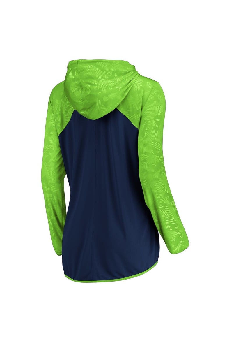 Women's Fanatics Branded College Navy Seattle Seahawks Forever Fan Logo Full-Zip Hoodie, Alternate, color, NAVY