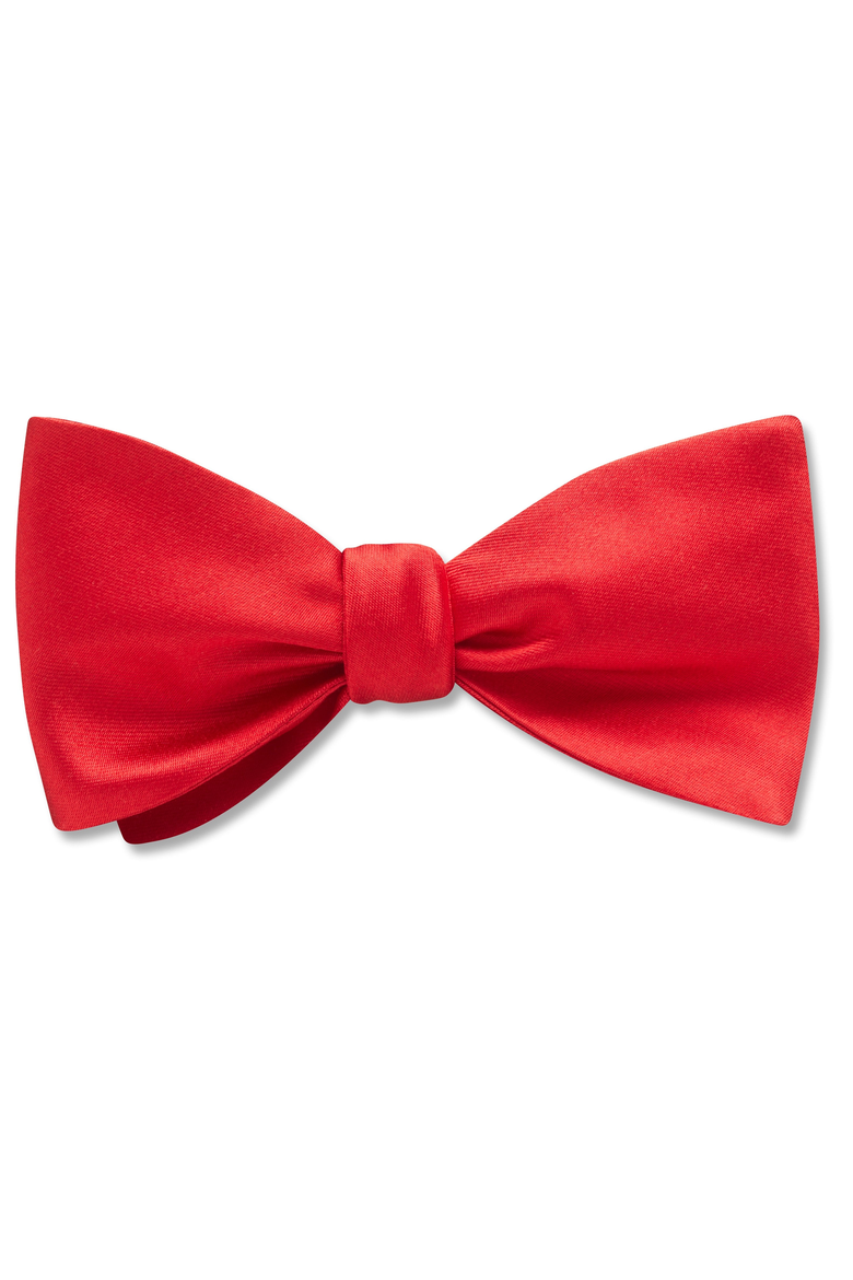 Somerville Persimmon Silk Woven Bow Tie, Main, color, Standard Pre-Tied
