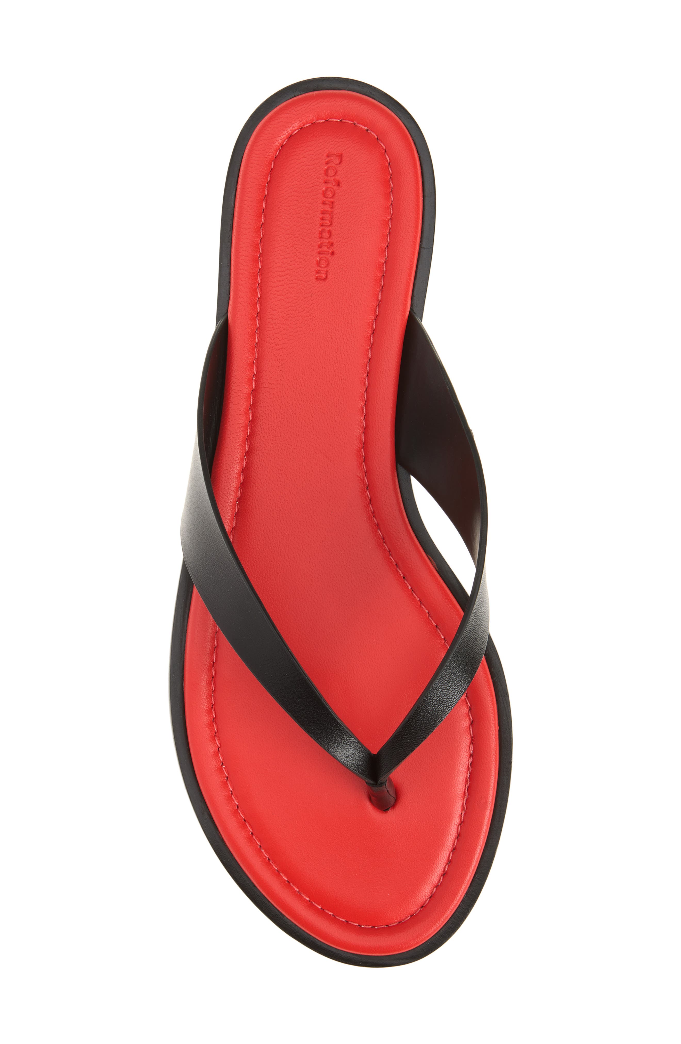 Jessie Flip Flop, Alternate, color, LOBSTER BLACK LEATHER
