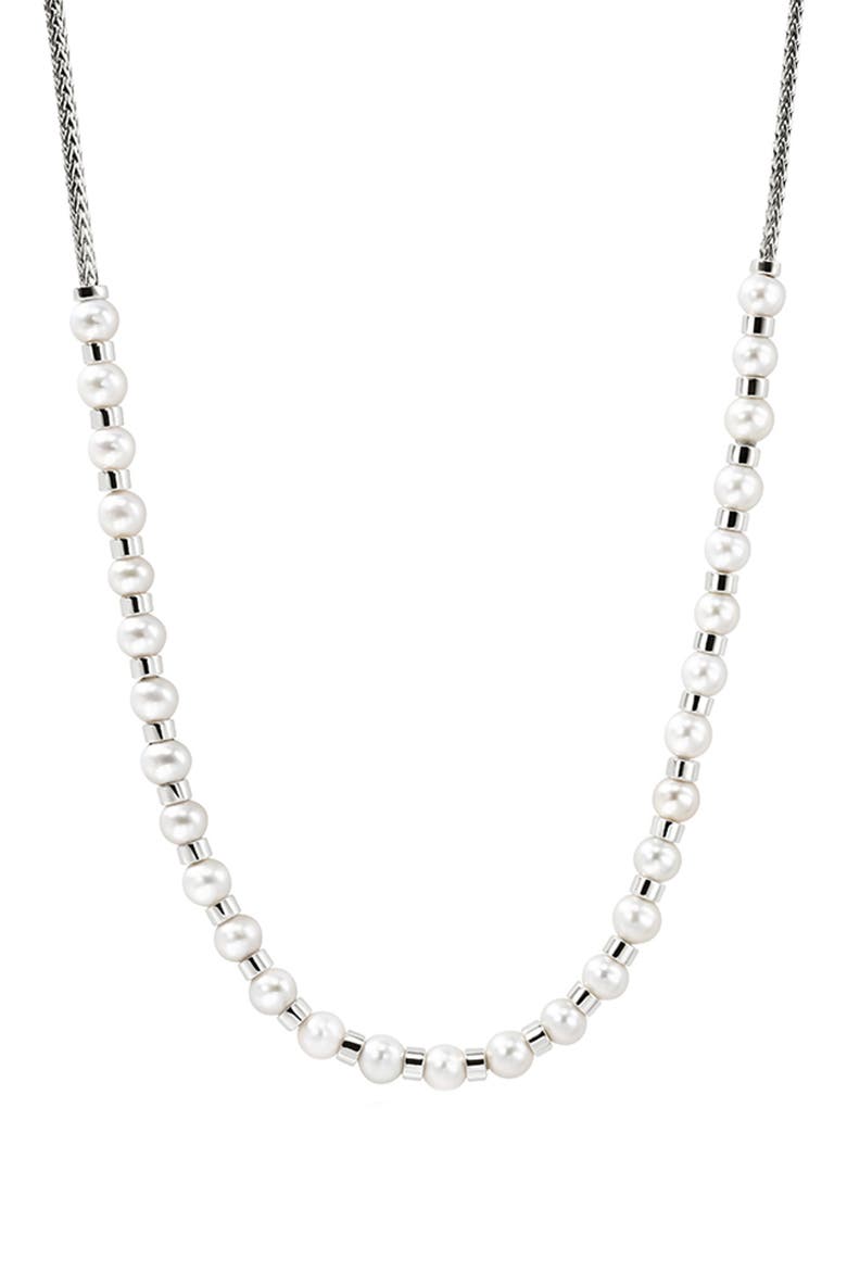 JH Essential Pearl Necklace, Sterling Silver, 2.5MM, Main, color, SILVER/PEARL