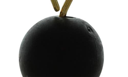 Olivia Welles Black Bead Drop Earrings In Black