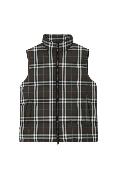 Check Puffer Gilet
