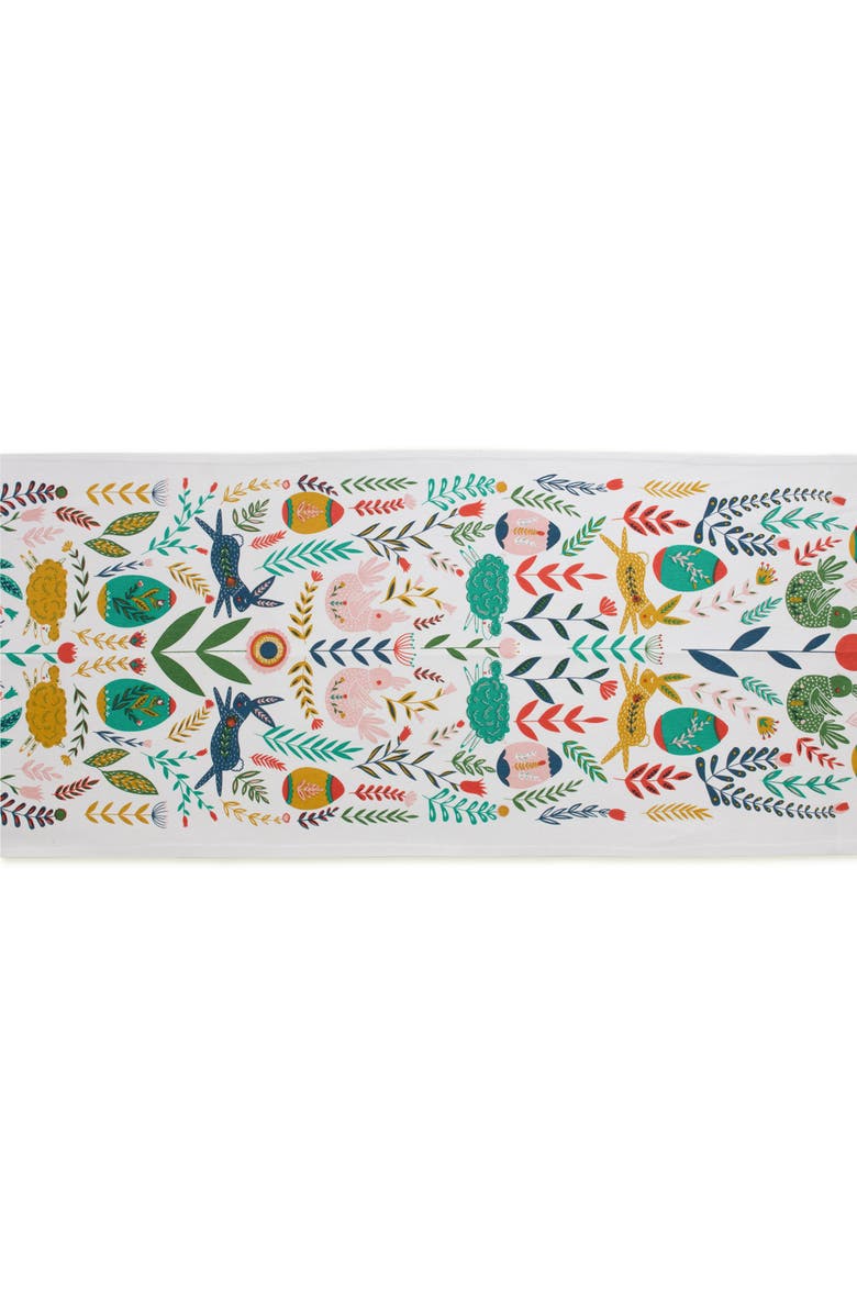 Design Imports Easter Folk Embellished Table Runner, Alternate, color, Multi