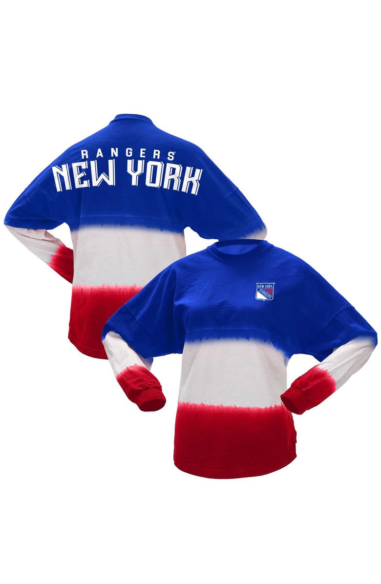 SPIRIT JERSEY Women's Fanatics Branded Blue/Red New York Rangers Ombre Long Sleeve T-Shirt, Alternate, color, Blue