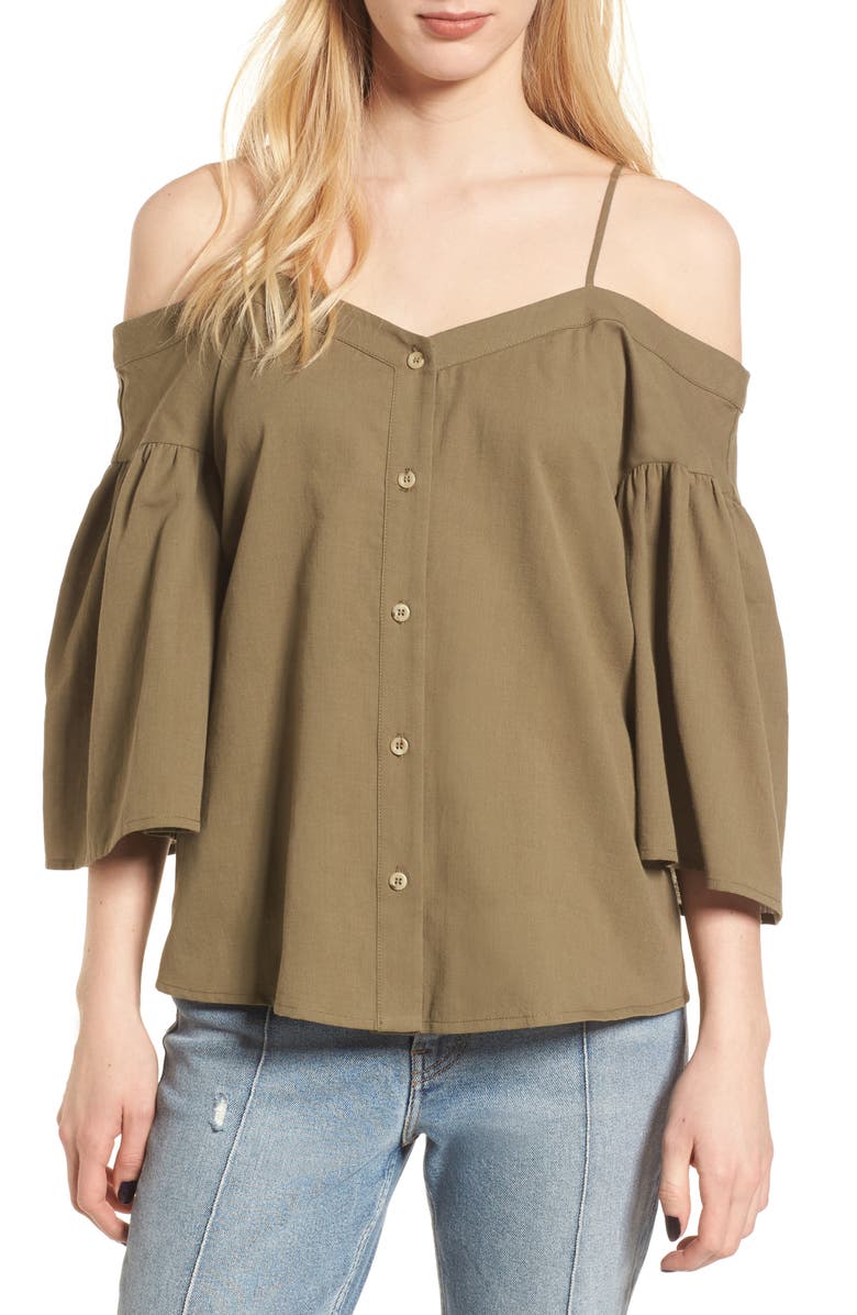 BP. Cotton Off the Shoulder Top, Main, color, 