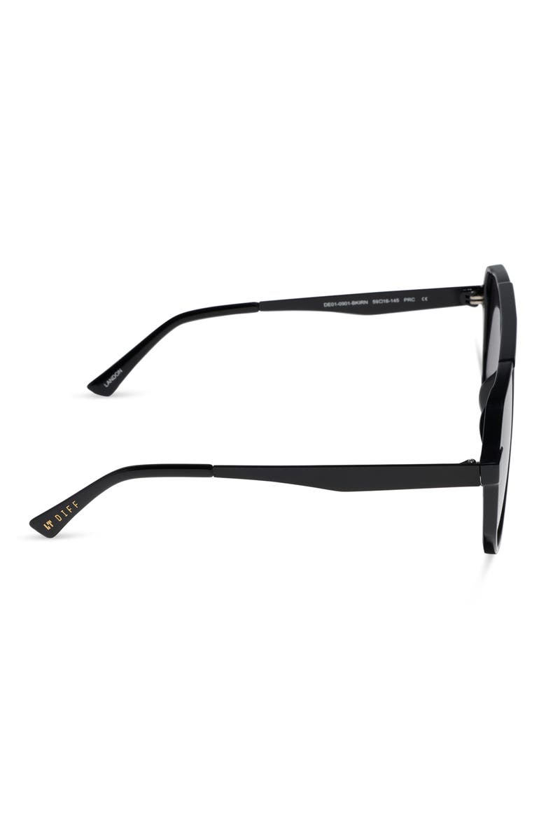 Landon 58mm Gradient Oversize Aviator Sunglasses, Alternate, color, BLACK