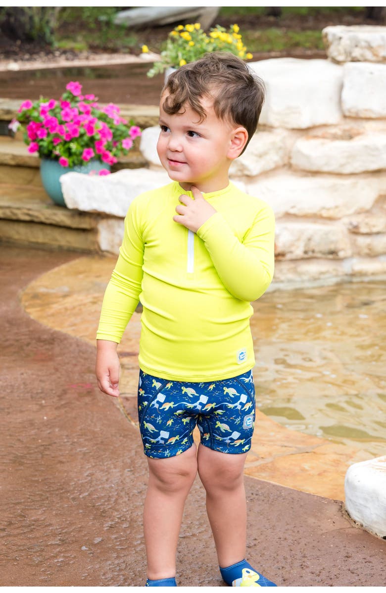 Splash About Kids Premium Long Sleeve Rashguard, Alternate, color, Lime