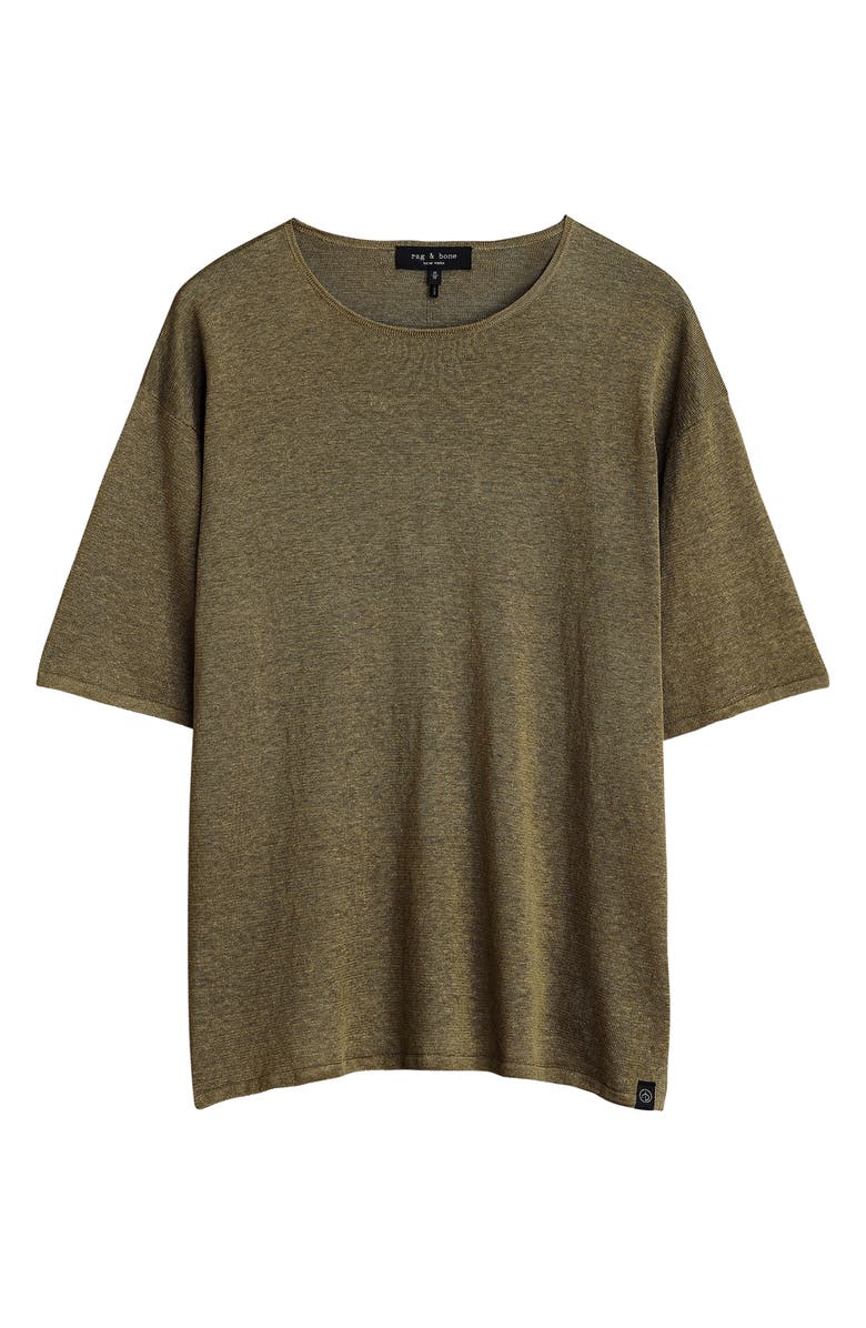 rag & bone Kerwin Oversize Stripe Linen T-Shirt, Alternate, color,