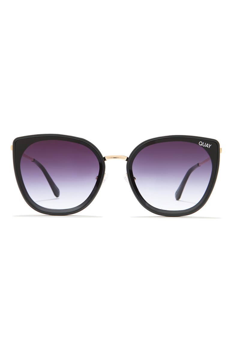 Flat Out 54mm Cat Eye Sunglasses, Main, color, BLACK/ BLACK