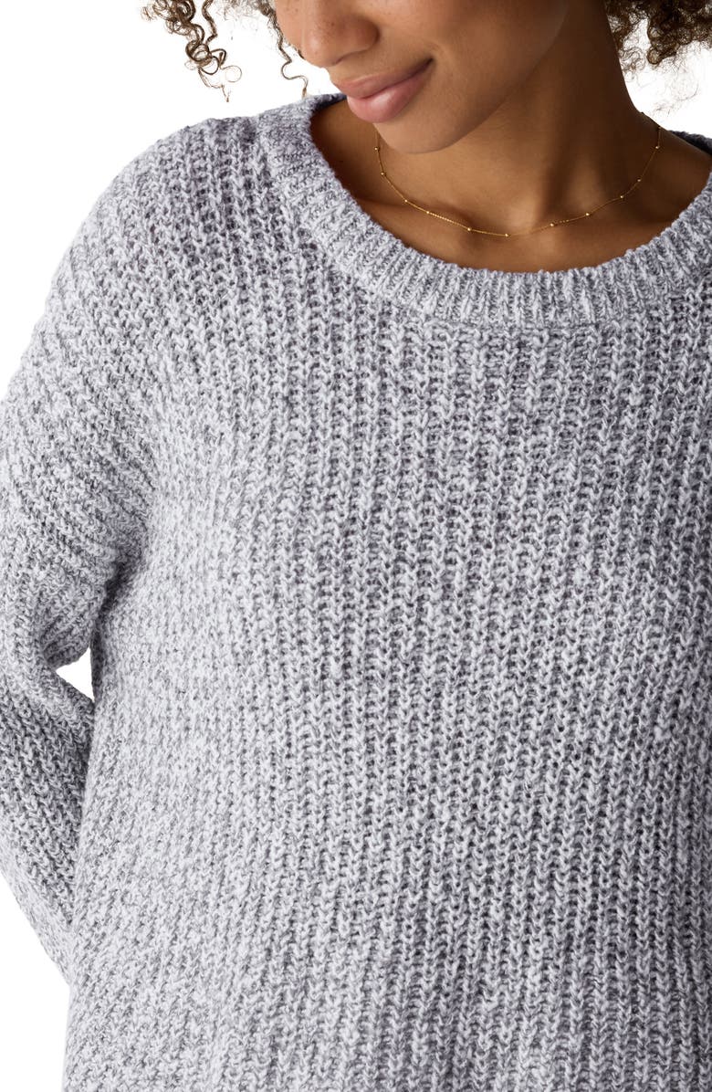 Eileen Fisher Crewneck Organic Cotton Blend Sweater, Alternate, color, Dark Pearl