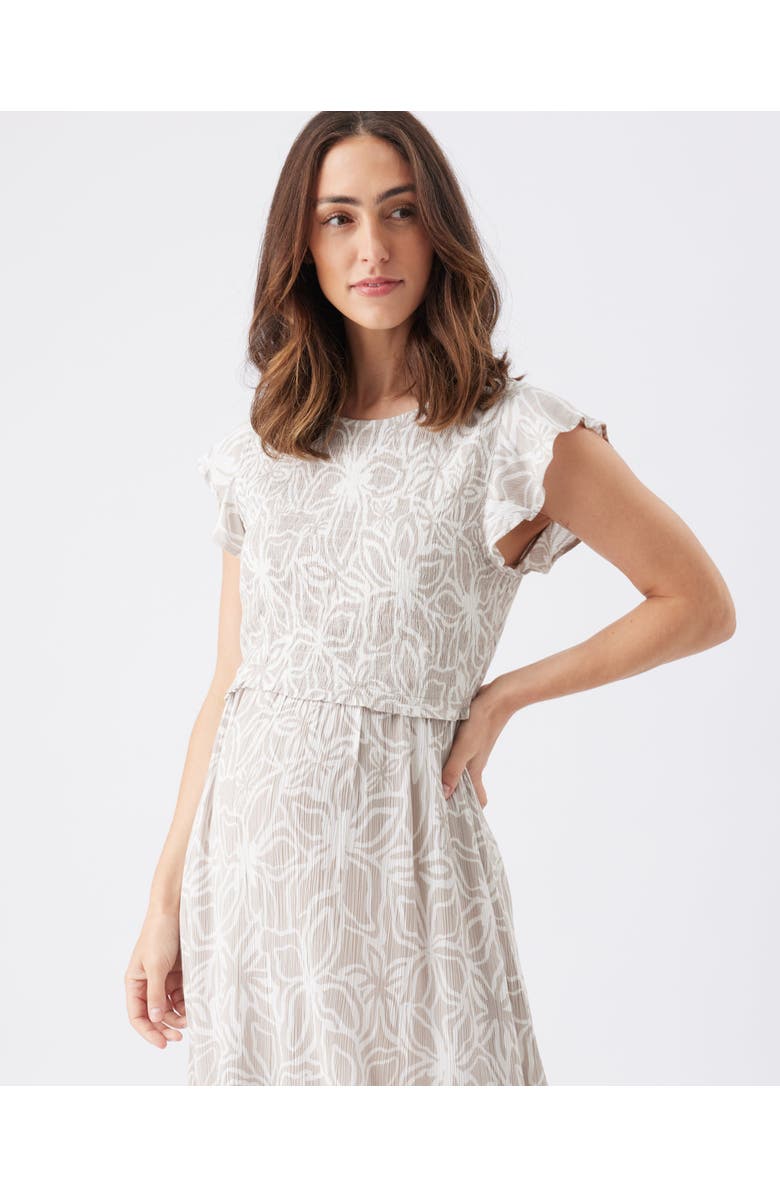 Ripe Maternity Alona Nursing Dress, Alternate, color, Sand / White