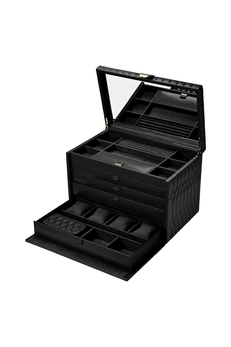 Lauren Extra Large Jewelry Box, Alternate, color, Black