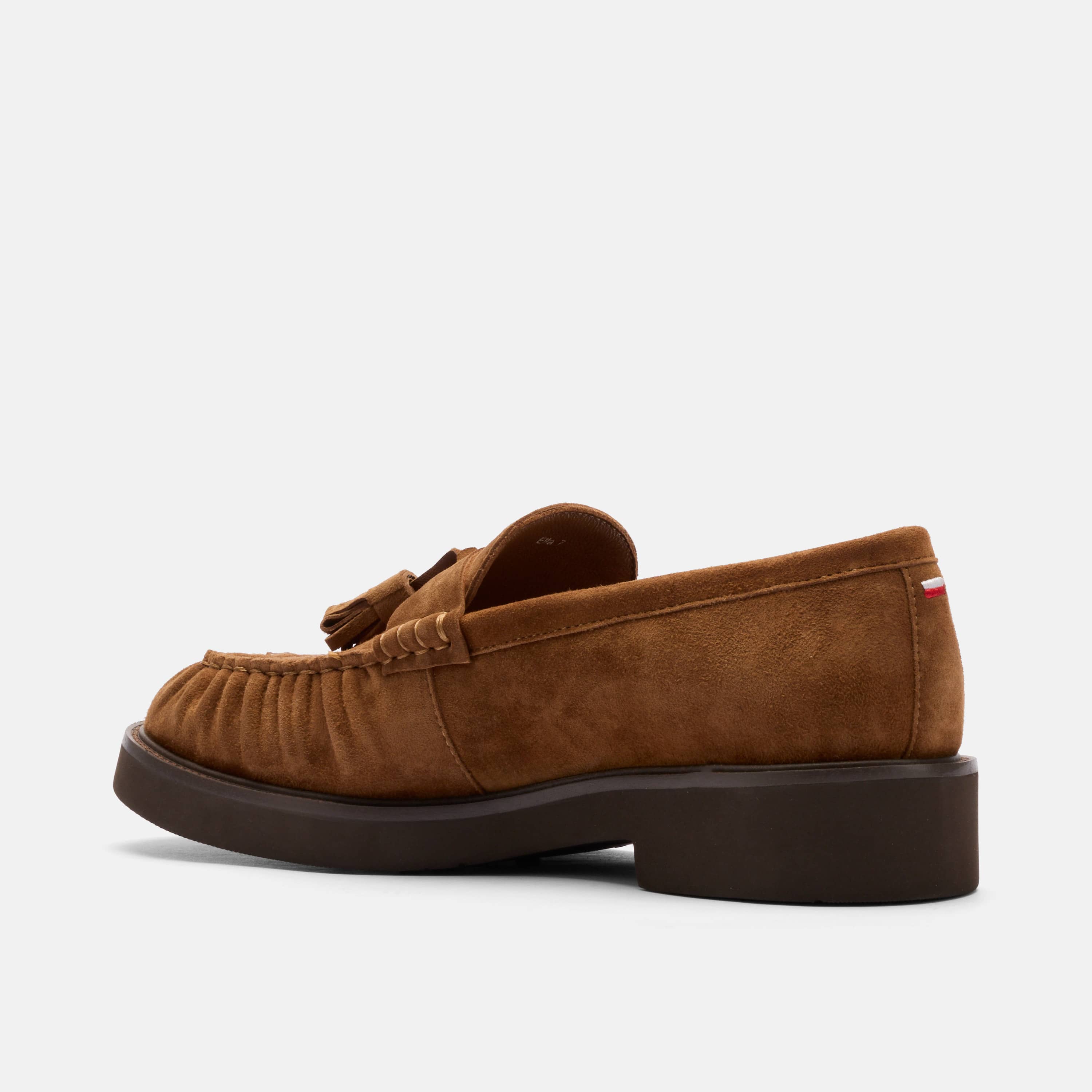 Ella Pleated Tassel Loafer, Alternate, color, Caramel