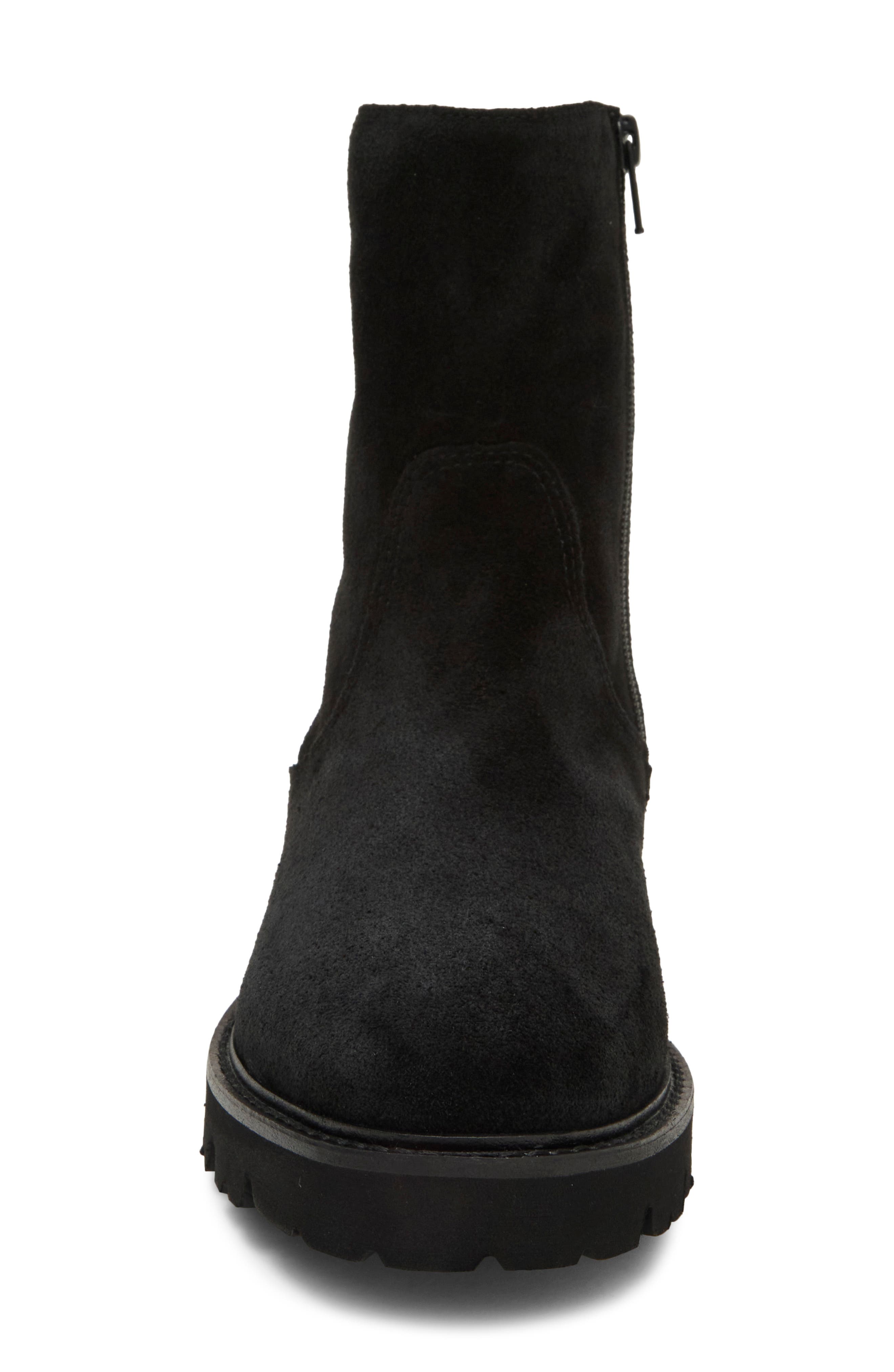 Elena Waterproof Bootie, Alternate, color, BLACK SUEDE