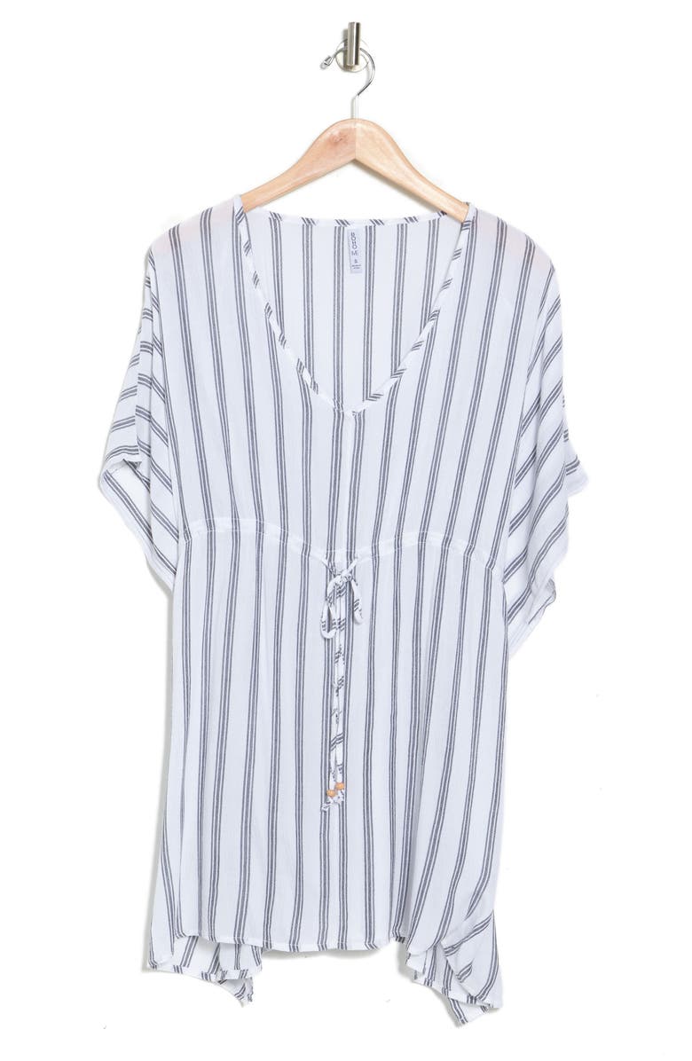 BOHO ME Striped Tunic Cover-Up Dress, Alternate, color,